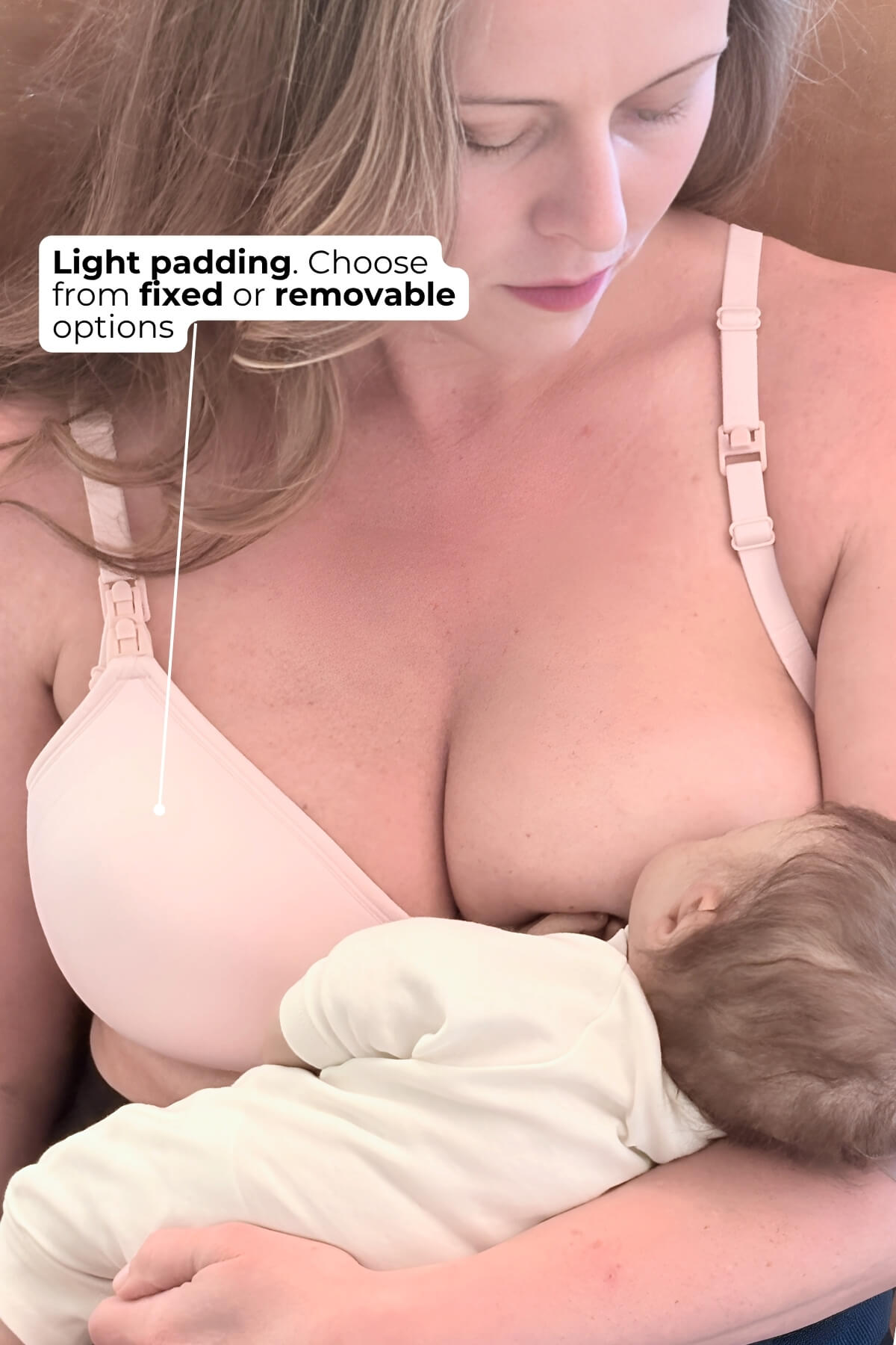 SuperMom® Silhouette Hands-Free Pumping & Nursing Bra | Ballet Slipper