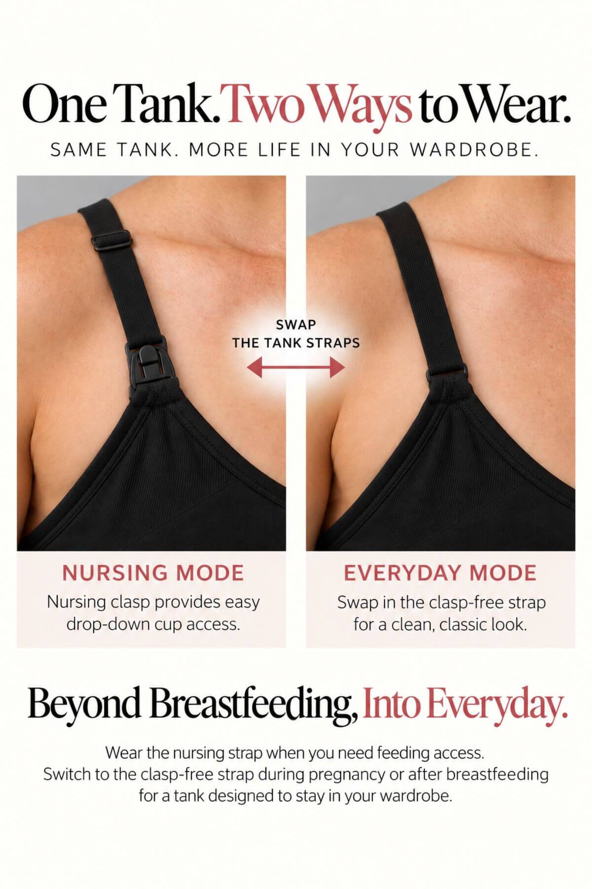 Stages Maternity, Nursing & Wearable Pump Tank Top | Midnight