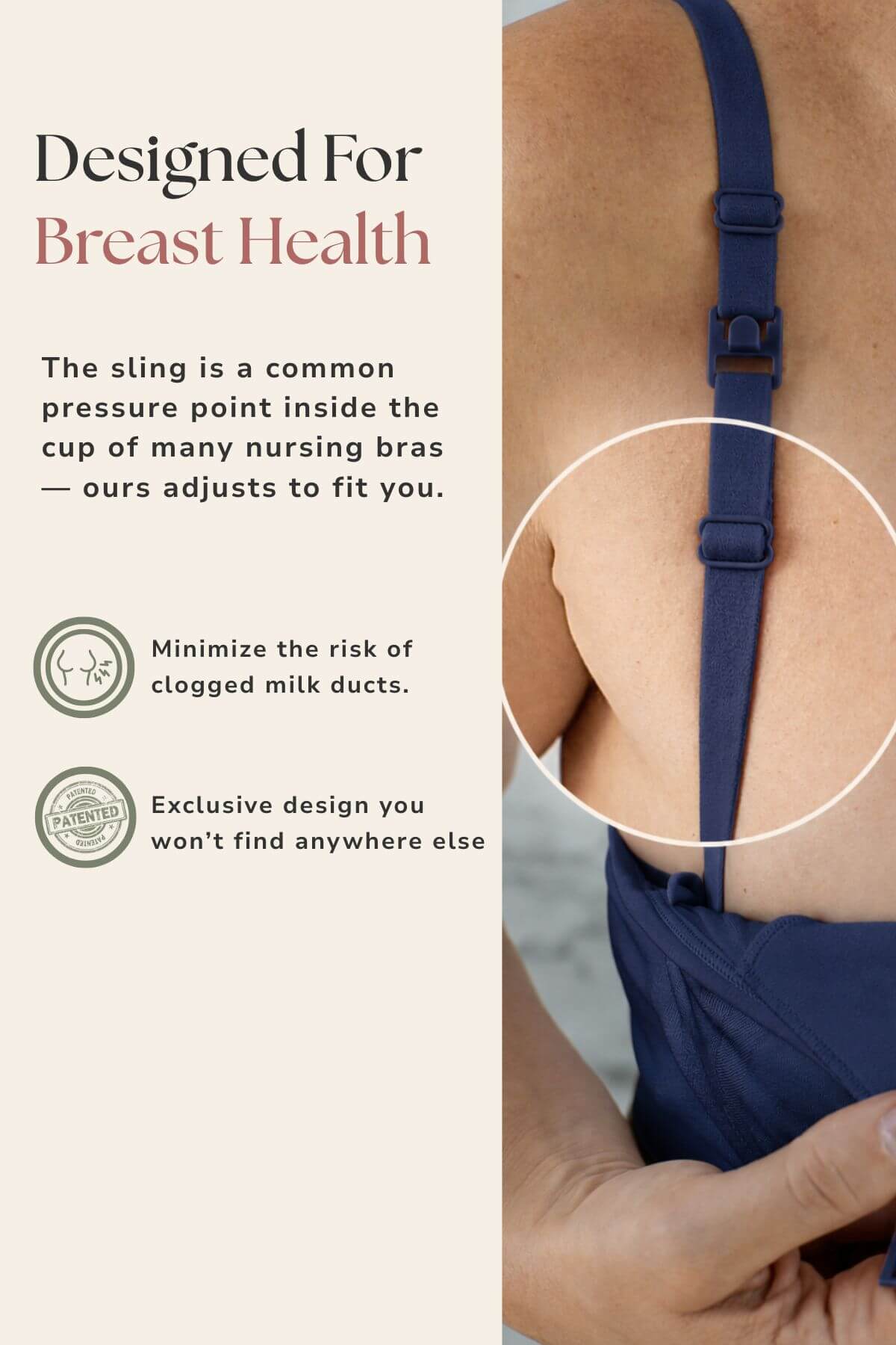 SuperMom® Silhouette Hands-Free Pumping & Nursing Bra | Indigo