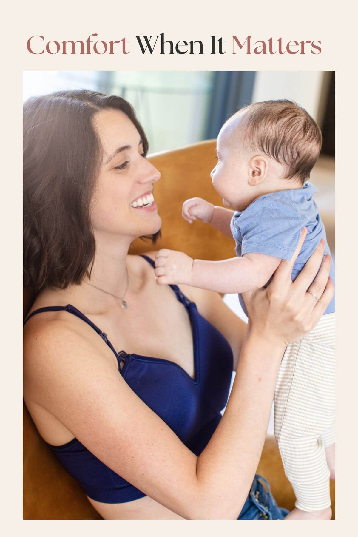 SuperMom® Silhouette Hands-Free Pumping & Nursing Bra | Indigo