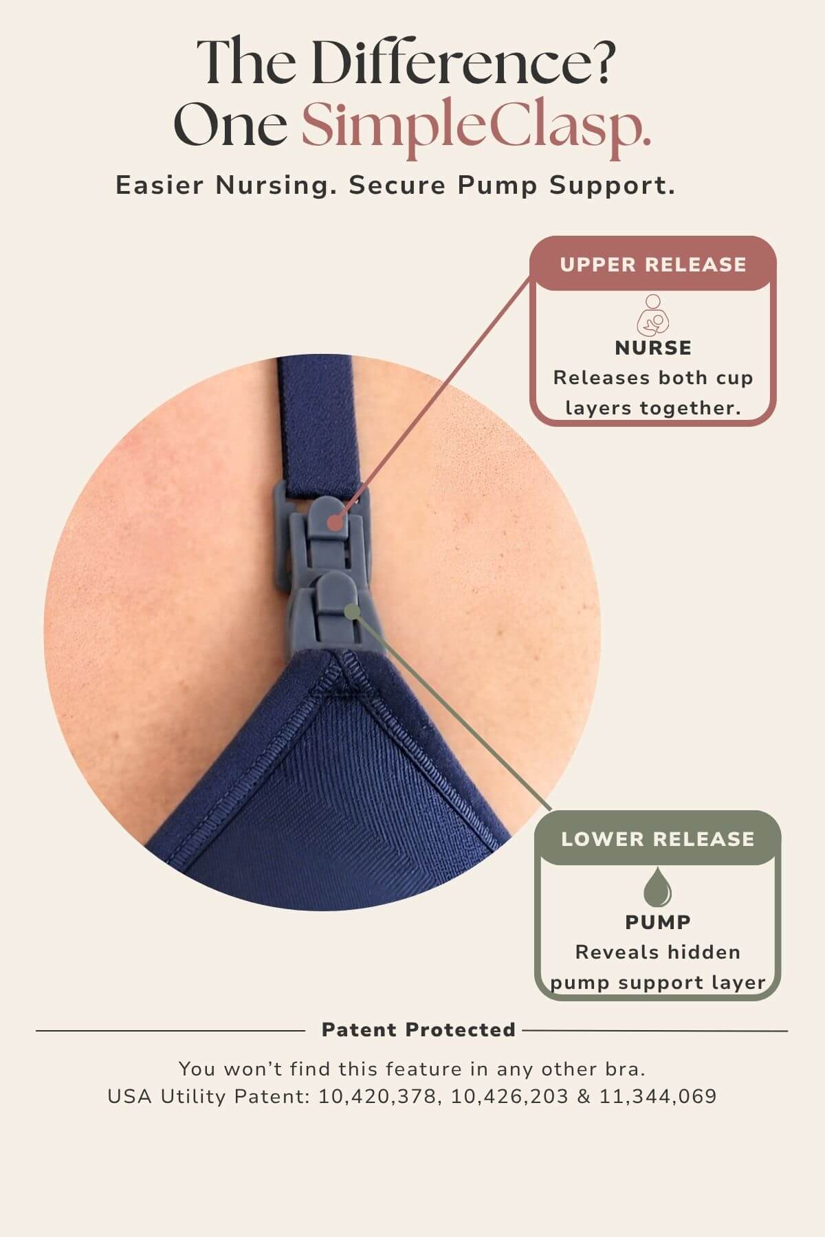 SuperMom® Silhouette Hands-Free Pumping & Nursing Bra | Indigo