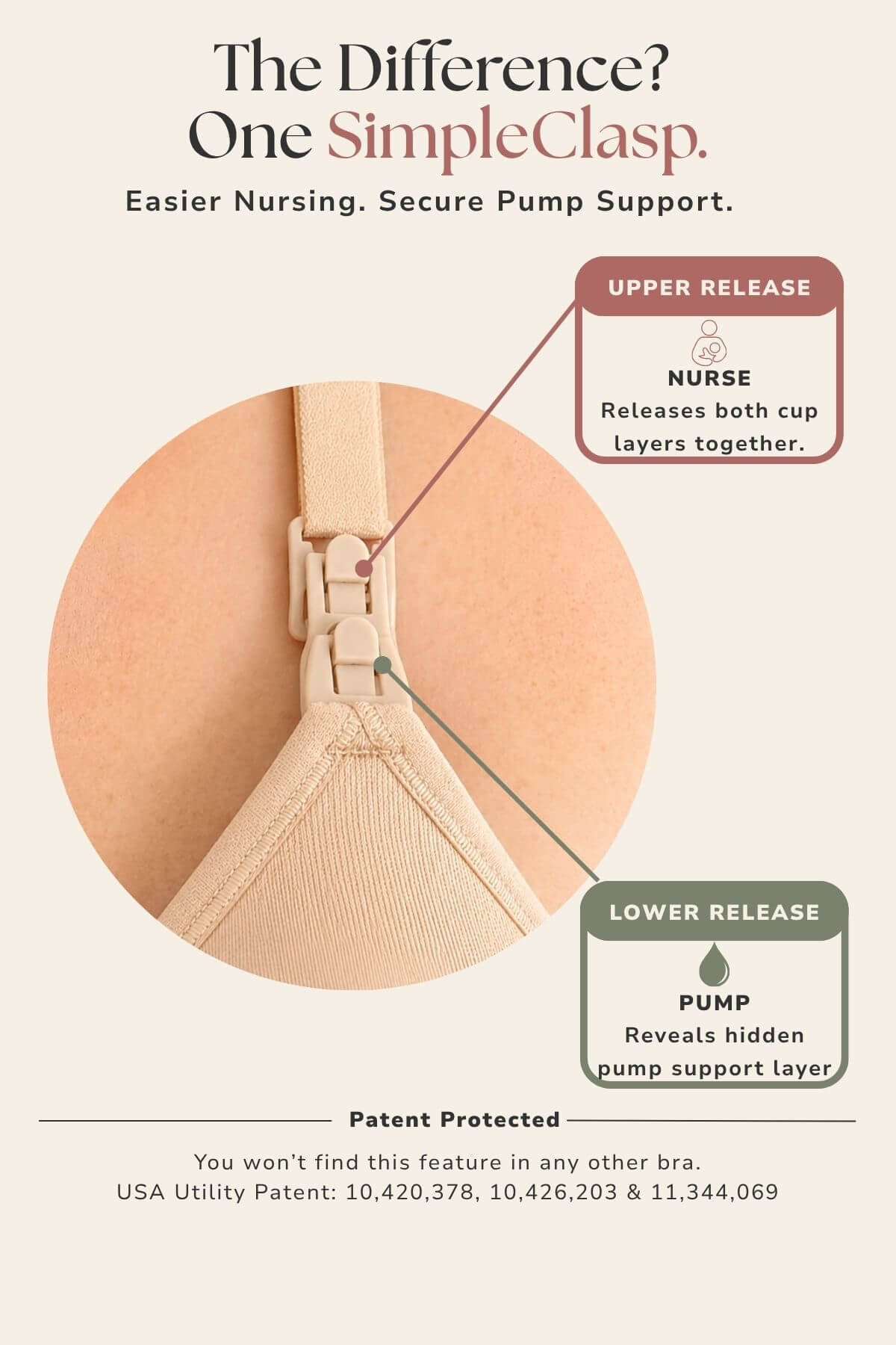 SuperMom® Silhouette Hands-Free Pumping & Nursing Bra | Sunkissed Rose