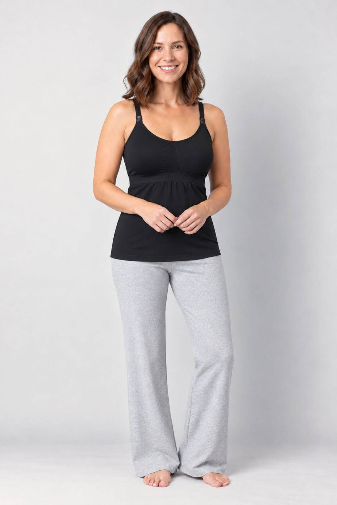 SuperMom® Silhouette Nursing & Pumping Seamless Tank | Midnight