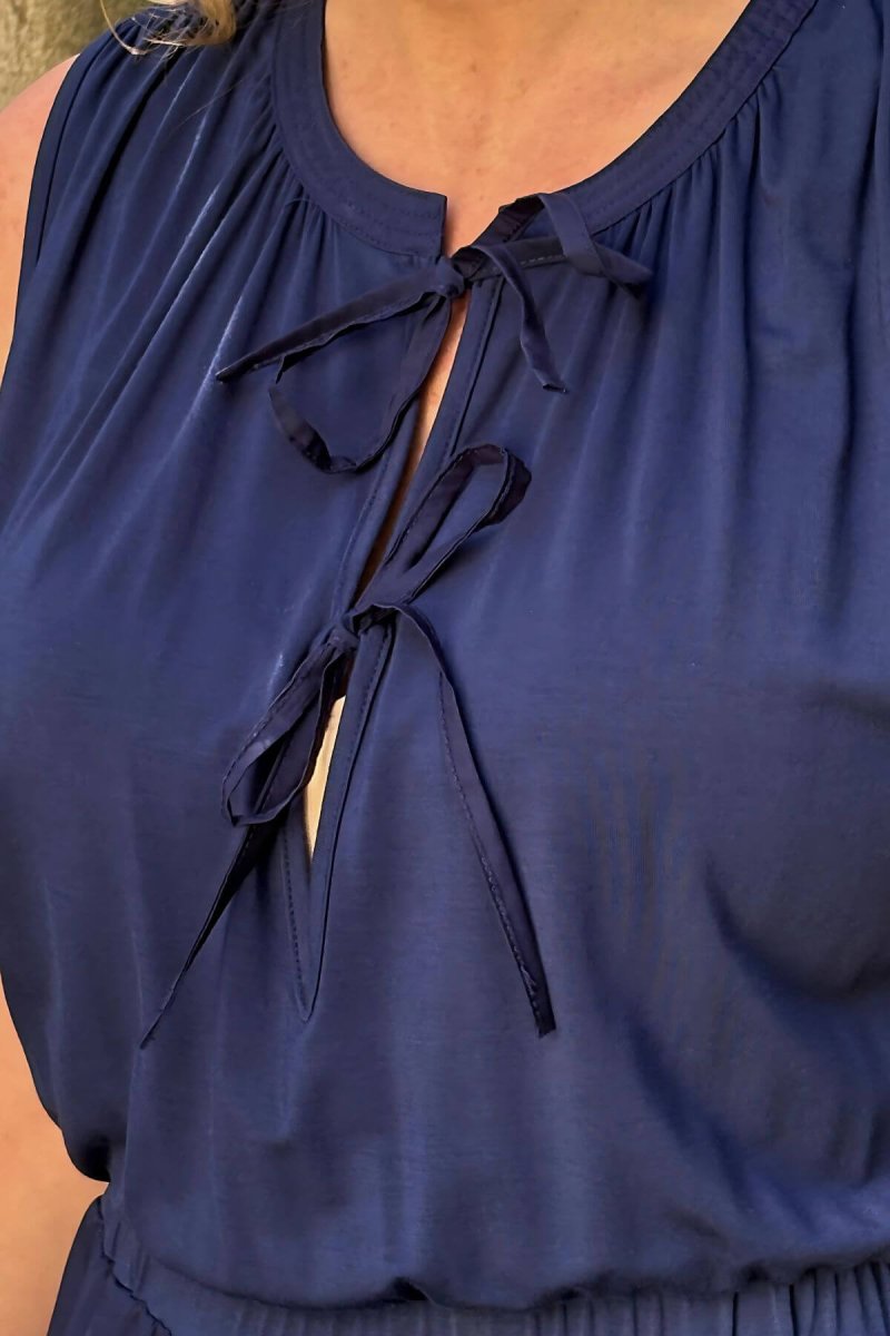 Willow Nursing Dress Tie Front Detail