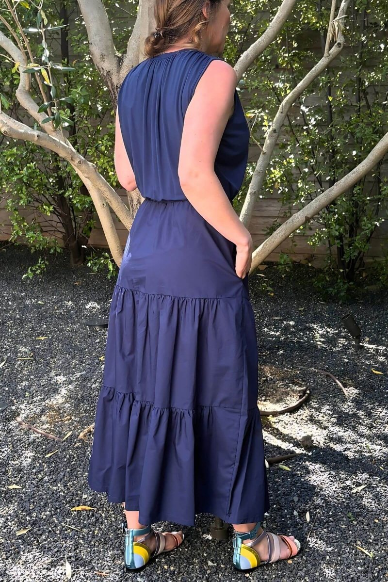 Willow Nursing Dress - Indigo - Simple Wishes
