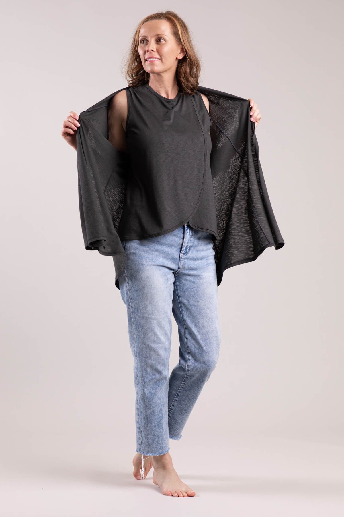 Annie Nursing Cardigan - Charcoal - Simple Wishes