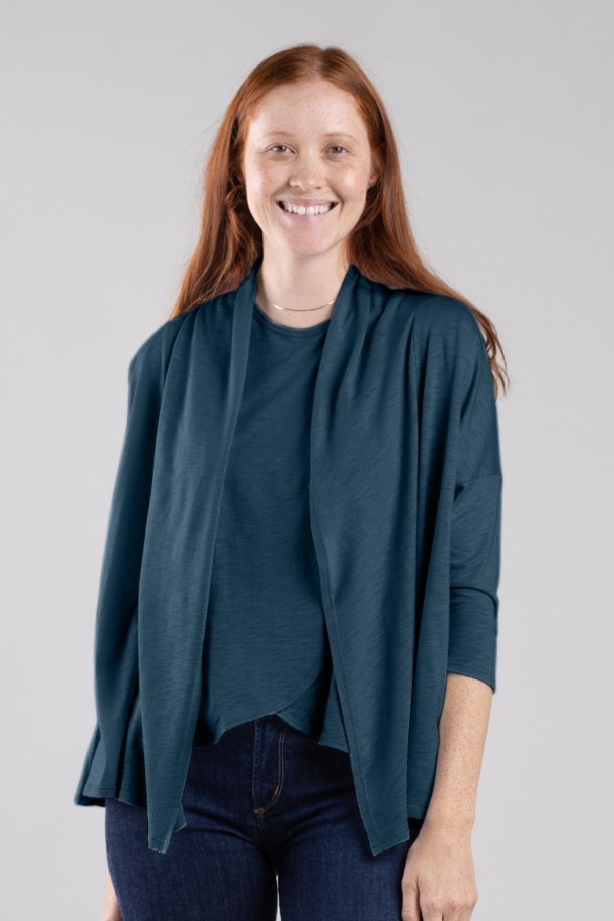Annie Nursing Cardigan - Peacock - Simple Wishes
