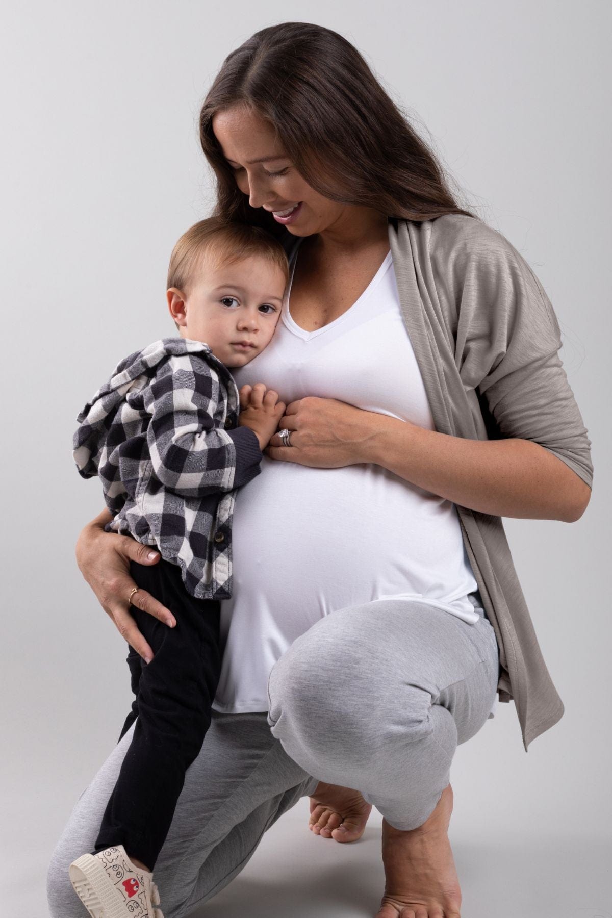 Annie Nursing Cardigan - Pewter - Simple Wishes