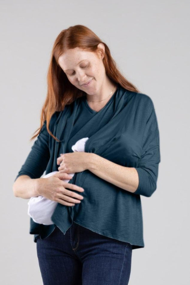 Annie Nursing Cardigan - Peacock - Simple Wishes