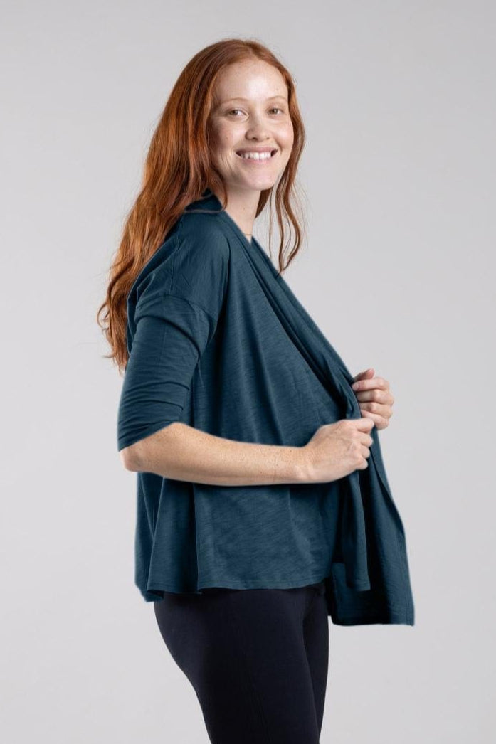 Annie Nursing Cardigan - Peacock - Simple Wishes