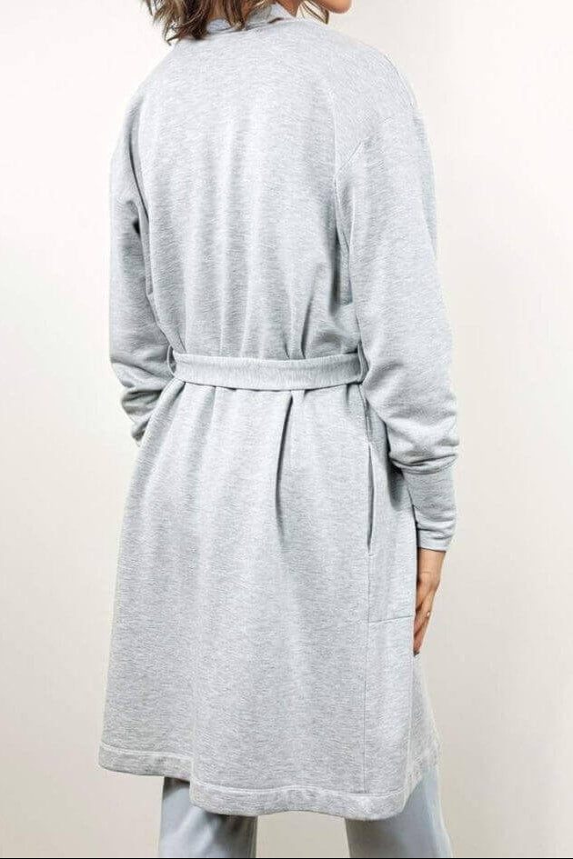 Charlize Fleece Robe - Light Heather Gray - Simple Wishes