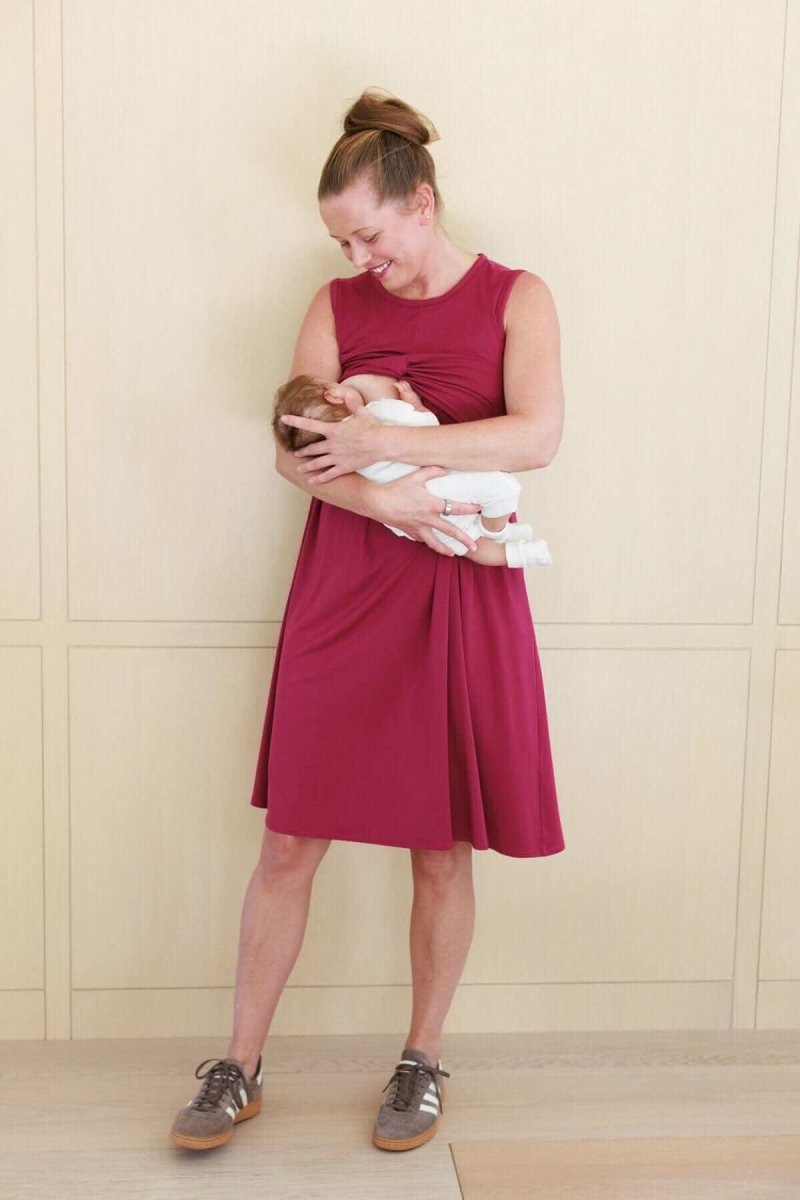 Debra Maternity & Nursing Dress - Olive Green - Simple Wishes