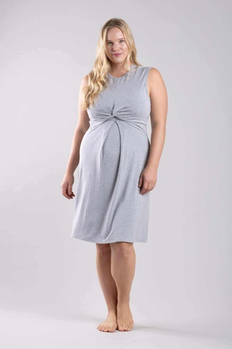 Debra Maternity & Nursing Dress - Olive Green - Simple Wishes