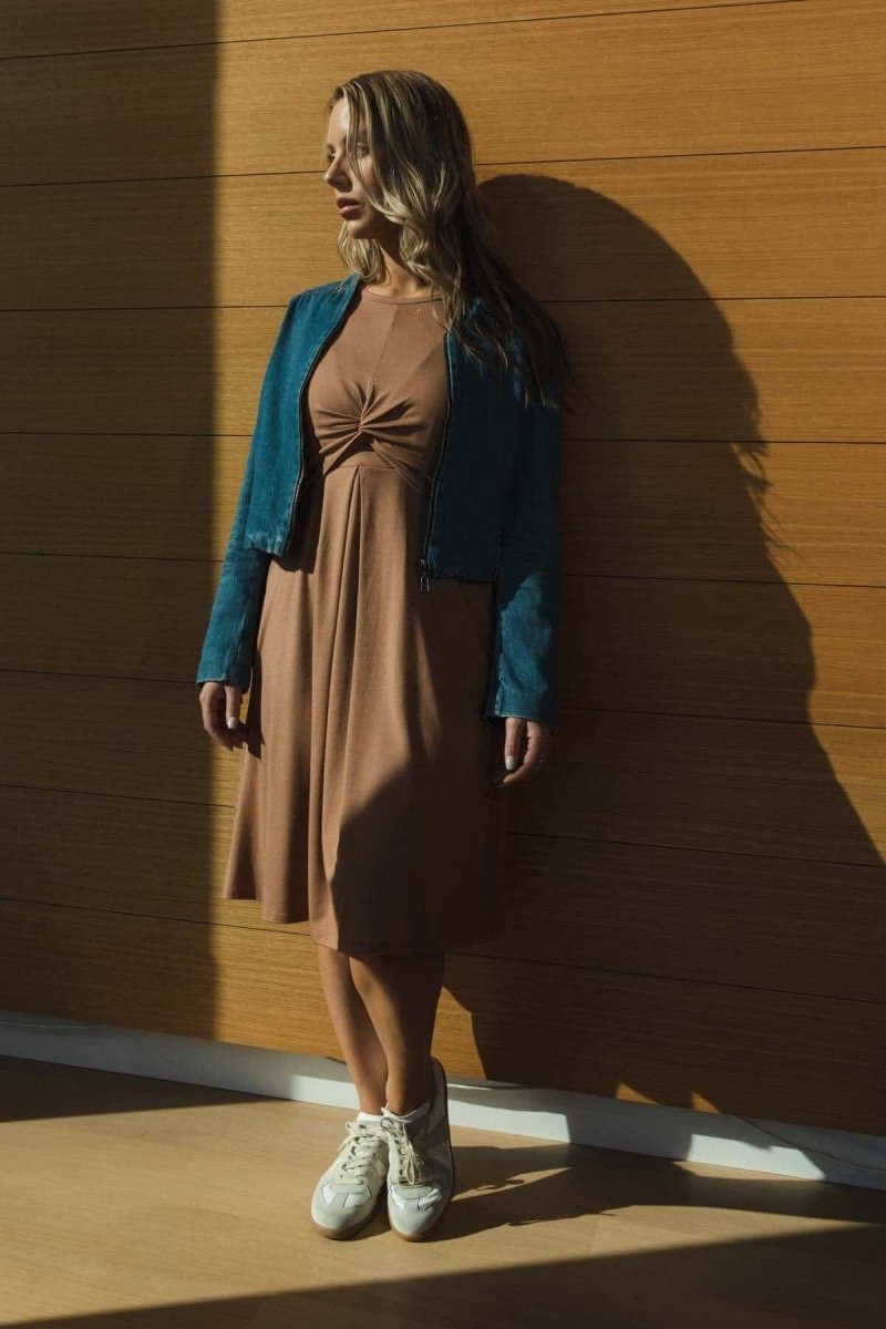 Debra Maternity & Nursing Dress - Olive Green - Simple Wishes