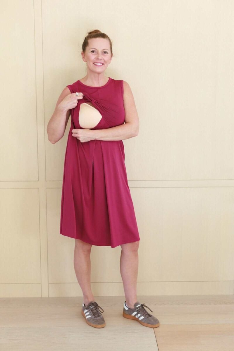 Debra Maternity & Nursing Dress - Olive Green - Simple Wishes