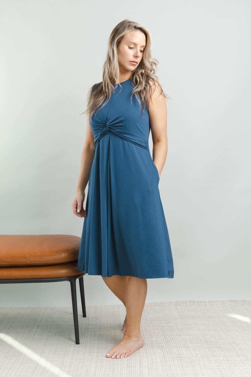 Debra Maternity & Nursing Dress - Olive Green - Simple Wishes