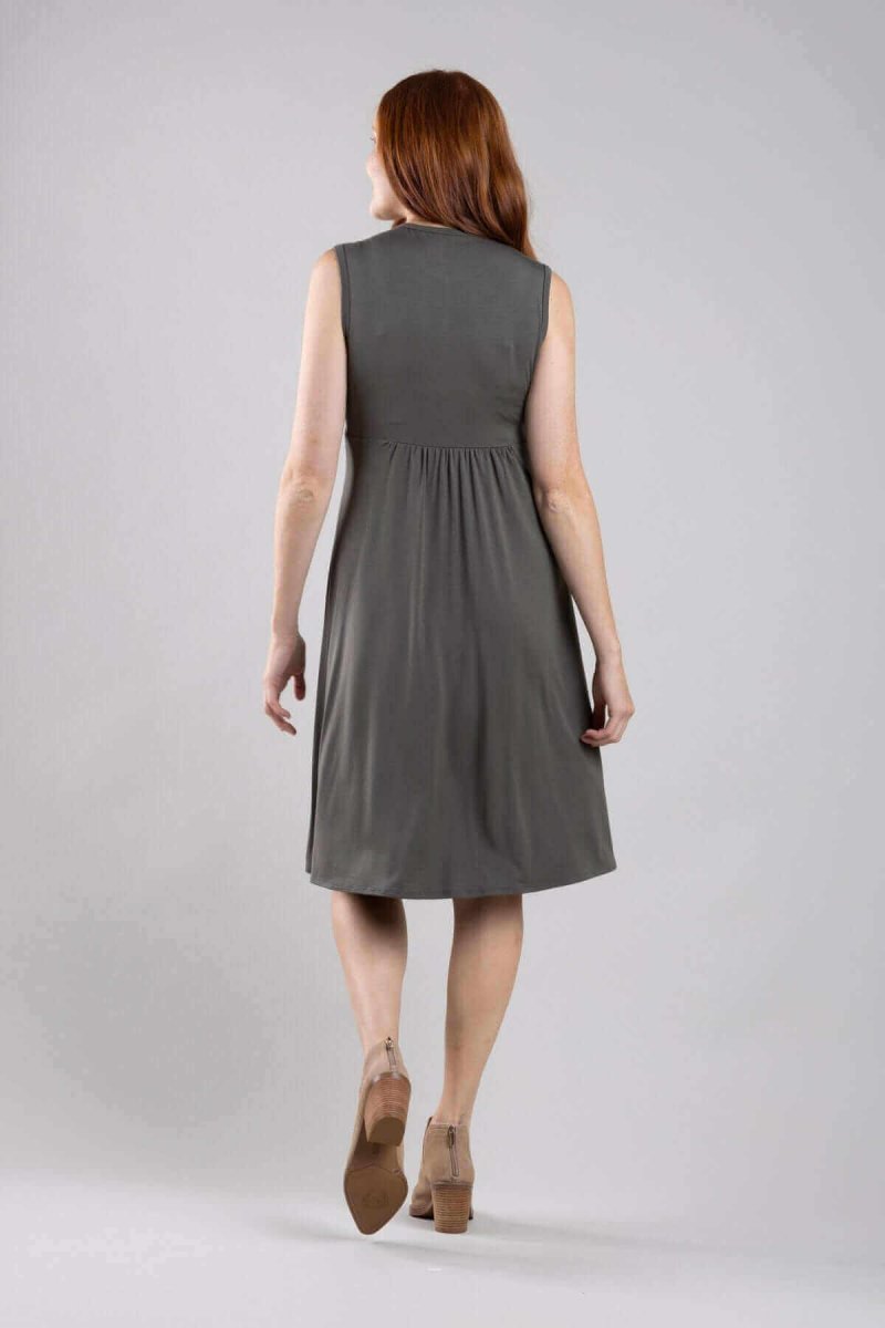 Debra Maternity & Nursing Dress - Olive Green - Simple Wishes