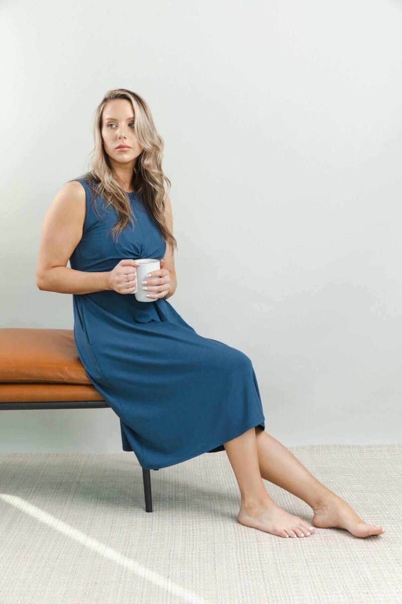 Debra Maternity & Nursing Dress - Olive Green - Simple Wishes