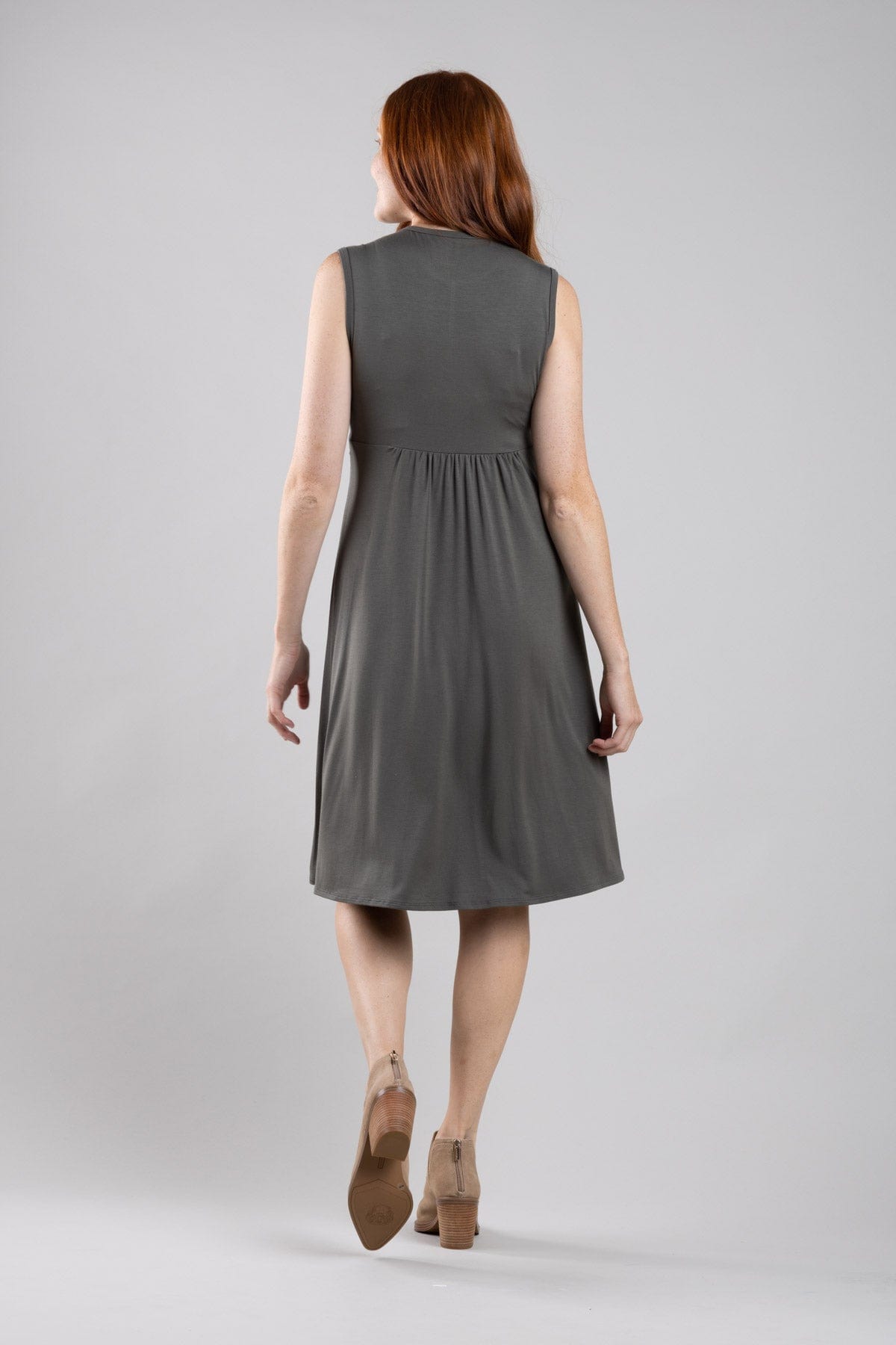 Debra Nursing Dress | Olive Green Simple Wishes