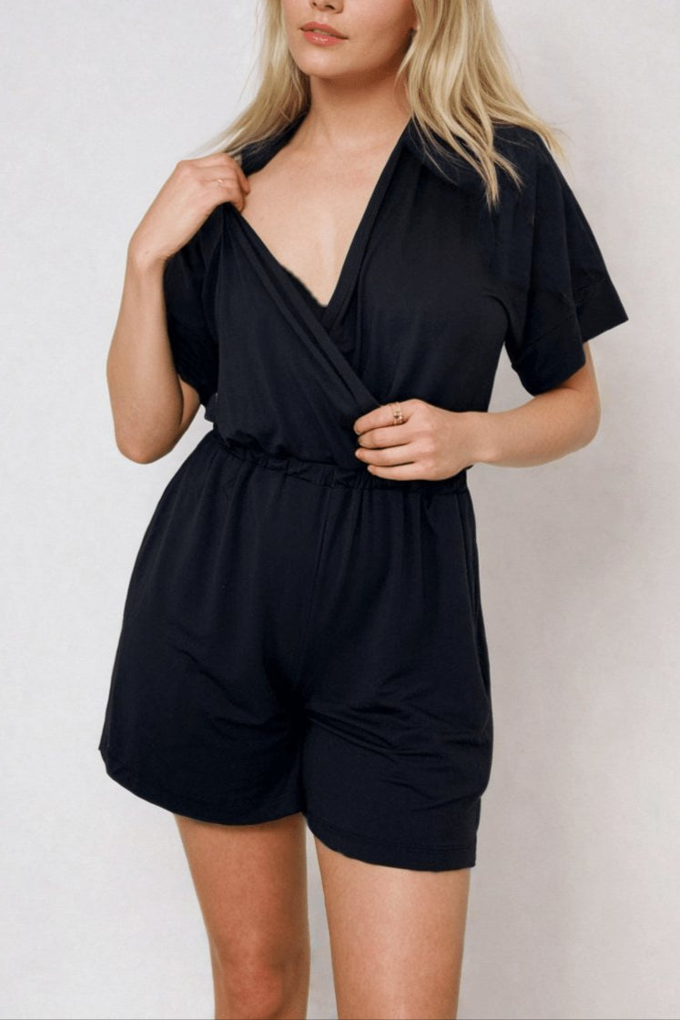 Emilia Nursing Romper - Midnight - Simple Wishes