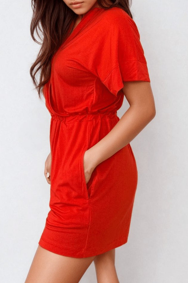 Emilia Nursing Romper - Tangerine - Simple Wishes