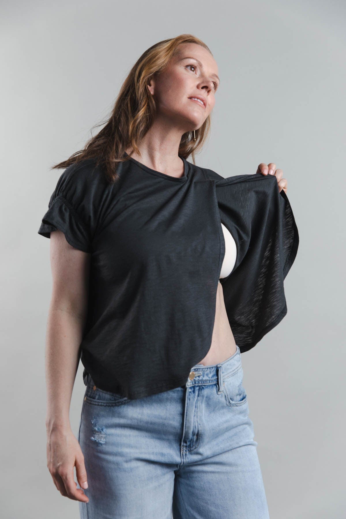 Felicity Nursing Tee Charcoal