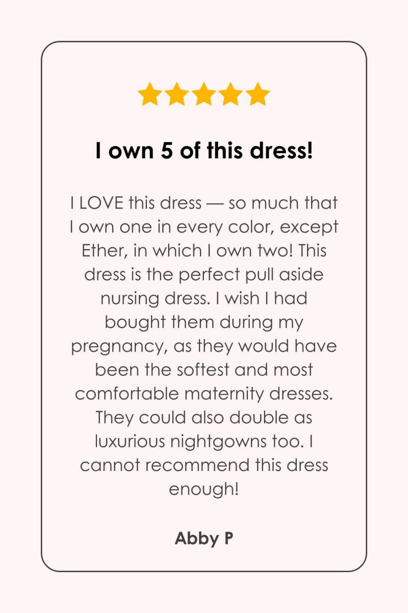 Joy Maternity & Nursing Dress - Midnight - Simple Wishes