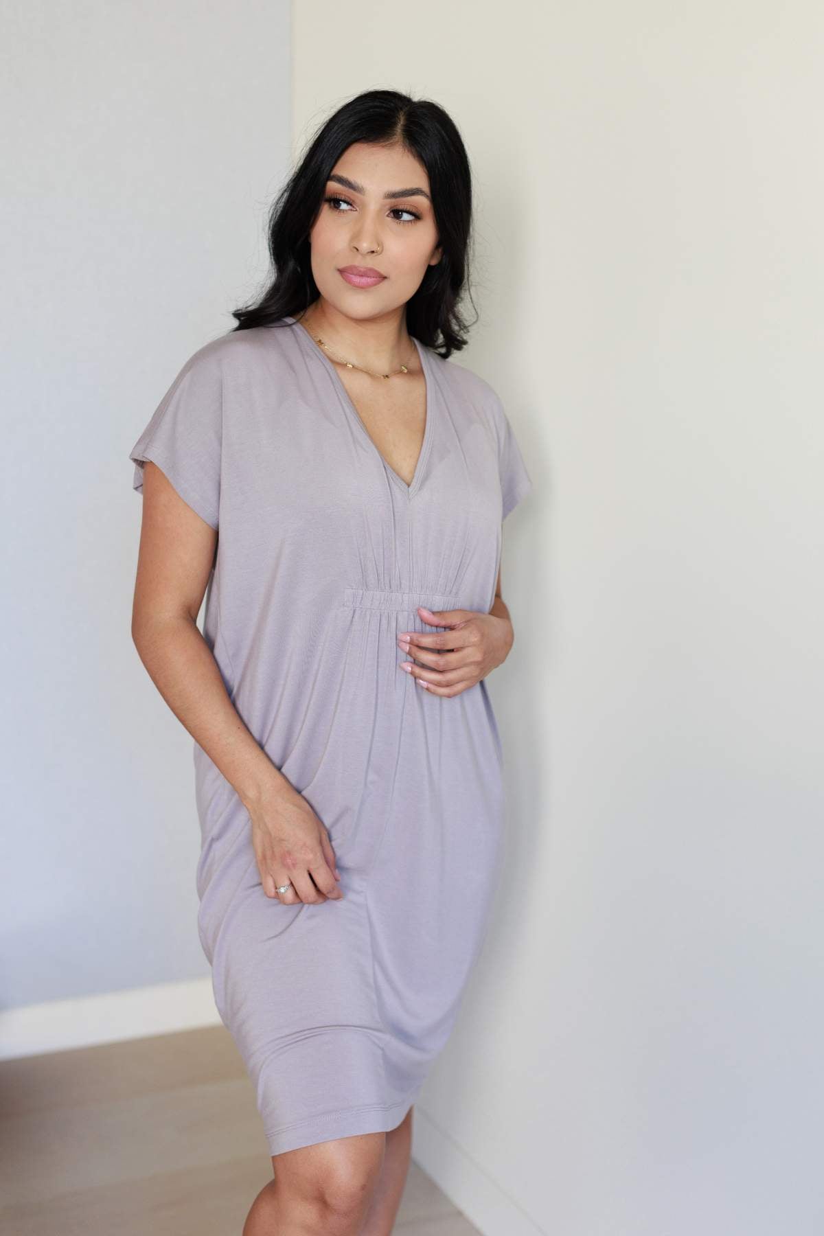 Joy Maternity & Nursing Dress - Lavender - Simple Wishes