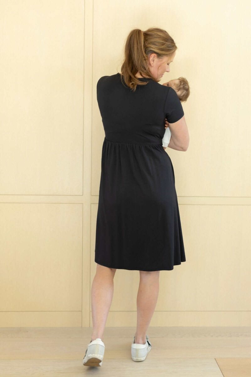 Liv Maternity & Nursing Dress - Midnight - Simple Wishes
