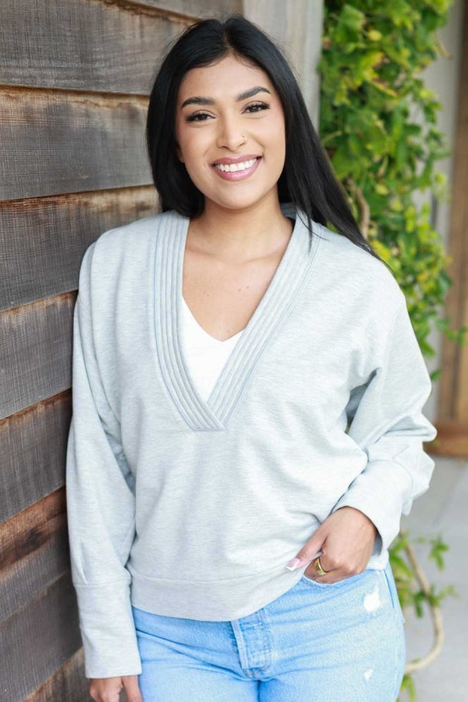 Mia Fleece Nursing Pullover - Bone - Simple Wishes