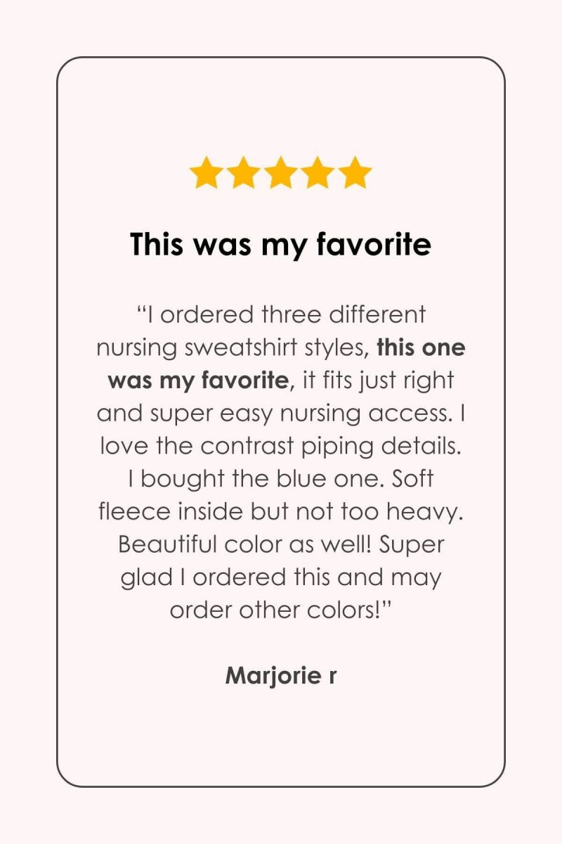 Mia Fleece Nursing Pullover - Bluestone - Simple Wishes