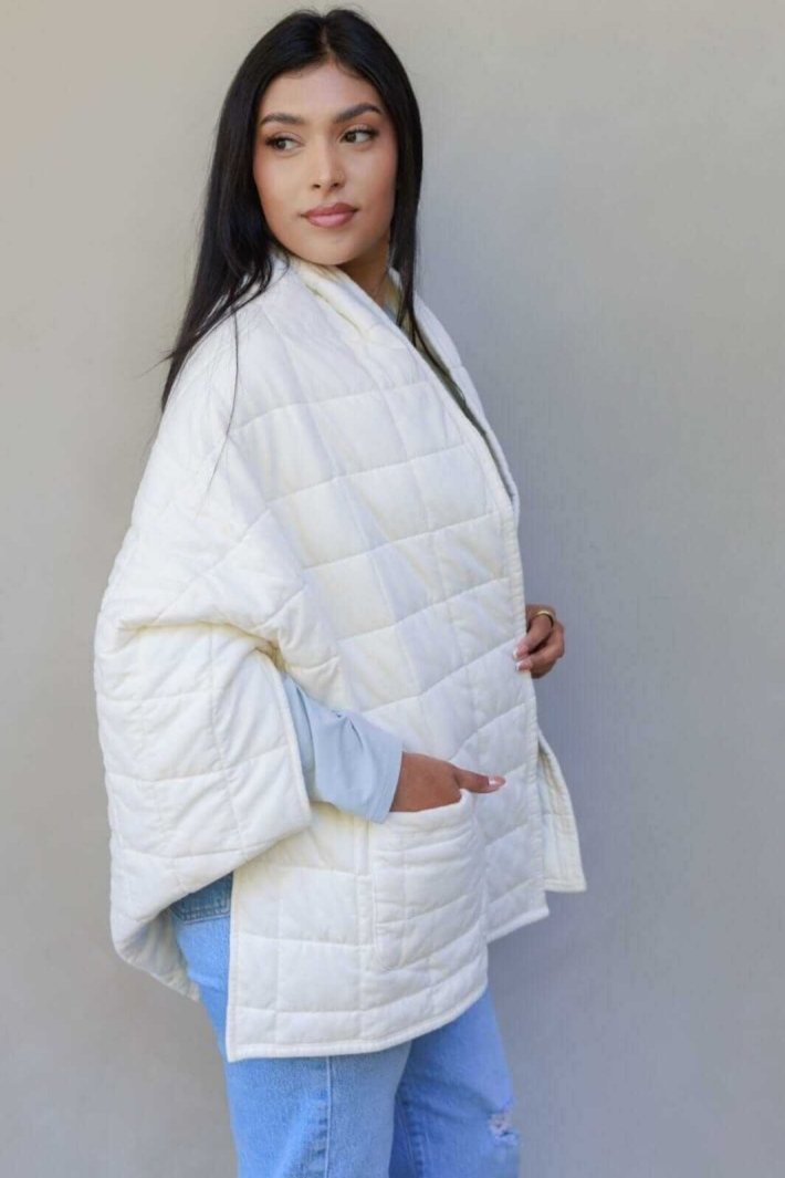 Mila Quilted Nursing Cover Wrap - Bone - Simple Wishes