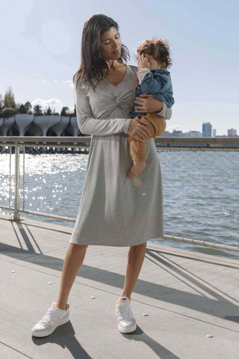 Sofia Maternity & Nursing Dress - Midnight - Simple Wishes