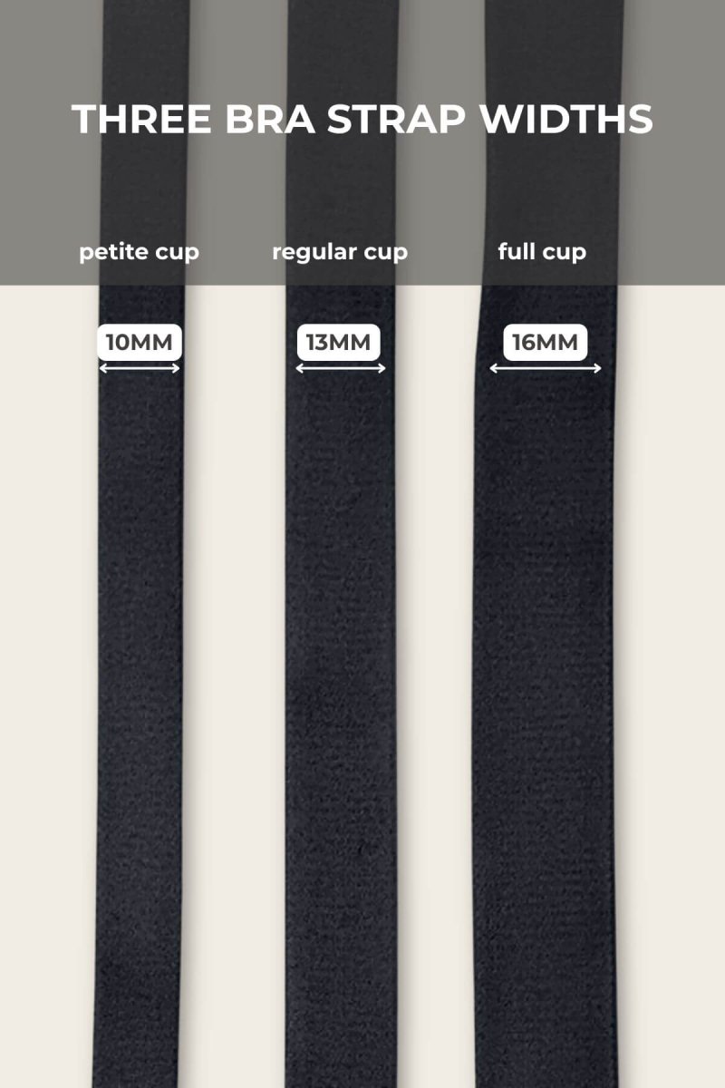 Seamless Bra - Fixed Pads - Simple Wishes - three bra strap widths