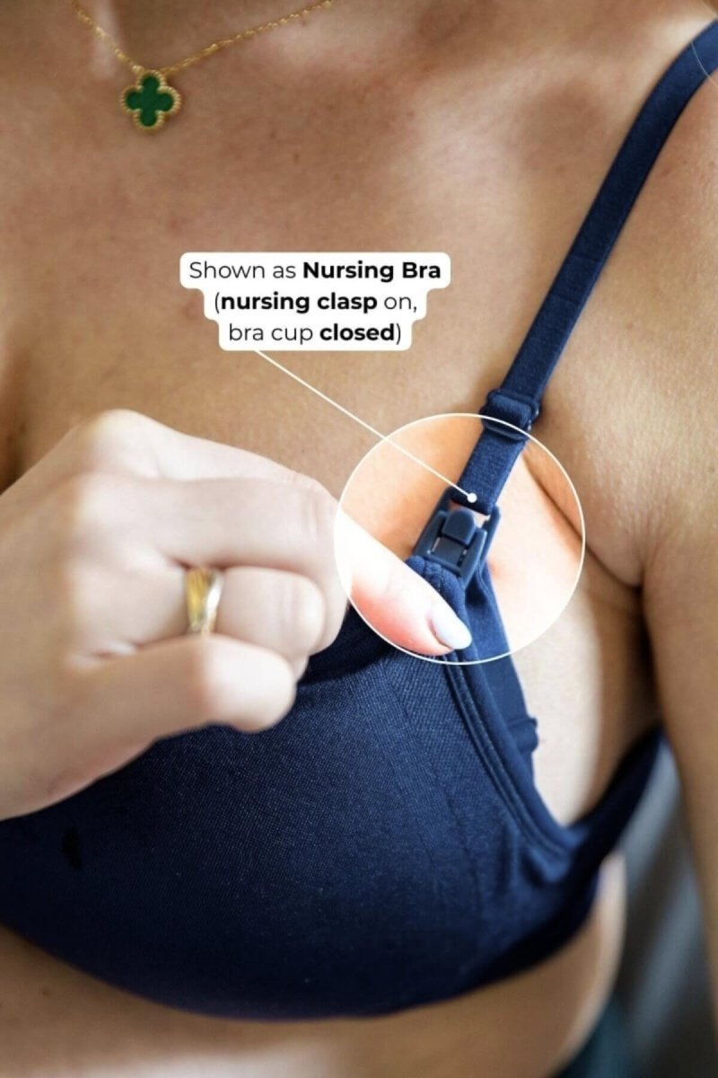 Stages Seamless™ Bra - Converts from Everyday Bra to Nursing Bra | Indigo - XS - Petite Cup - Simple Wishes