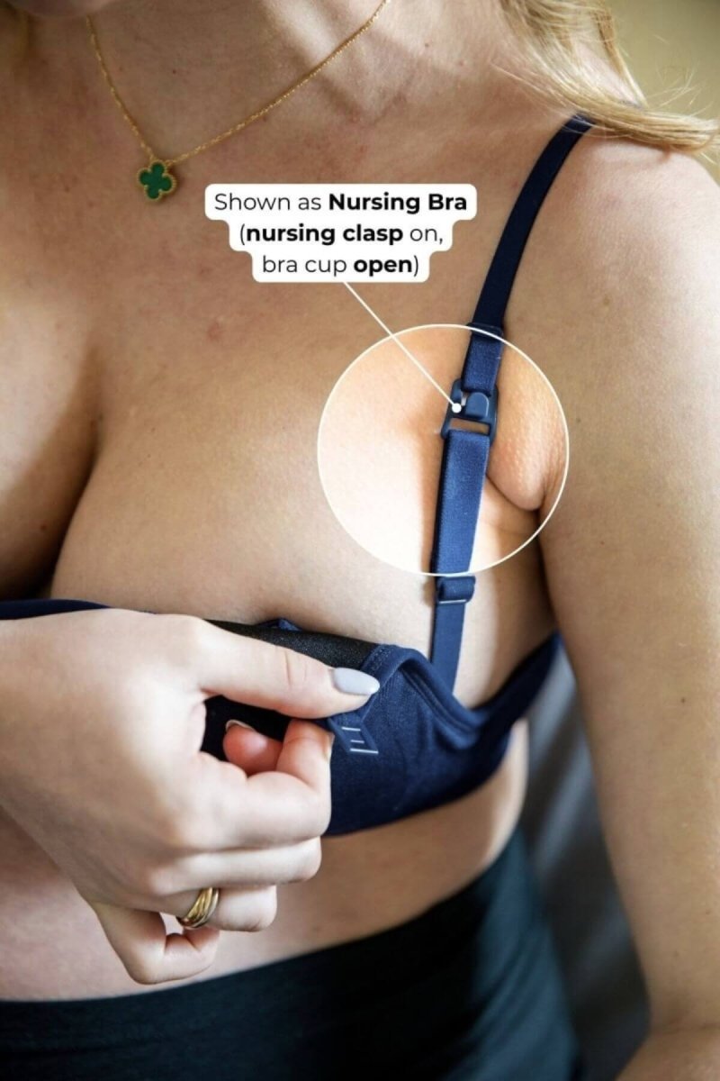 Stages Seamless™ Bra - Converts from Everyday Bra to Nursing Bra | Indigo - XS - Petite Cup - Simple Wishes