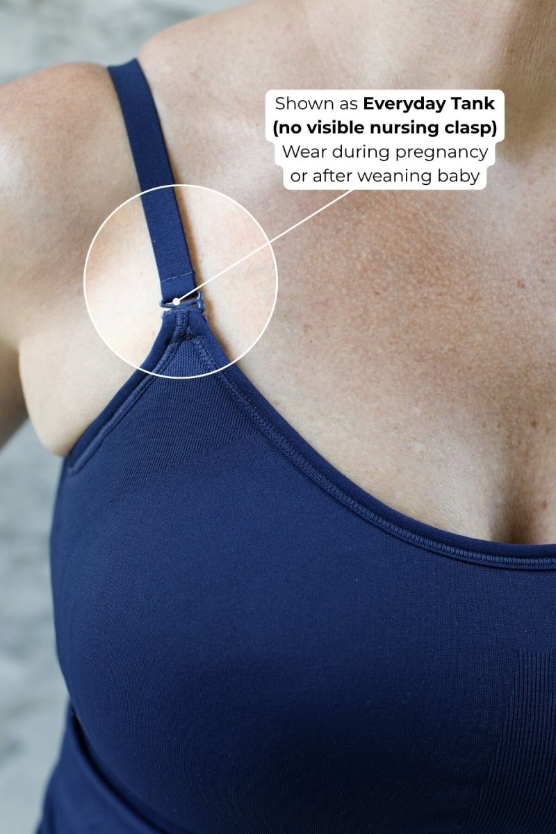 Stages Seamless™ Tank - Converts from Everyday Tank to Nursing Tank | Indigo - XS - Simple Wishes