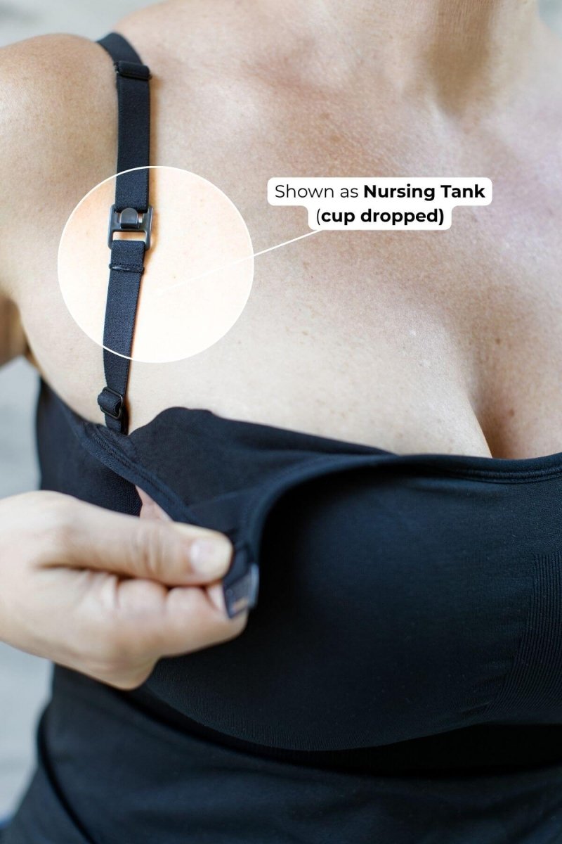 Stages Seamless™ Tank - Converts from Everyday Tank to Nursing Tank | Midnight - XS - Simple Wishes
