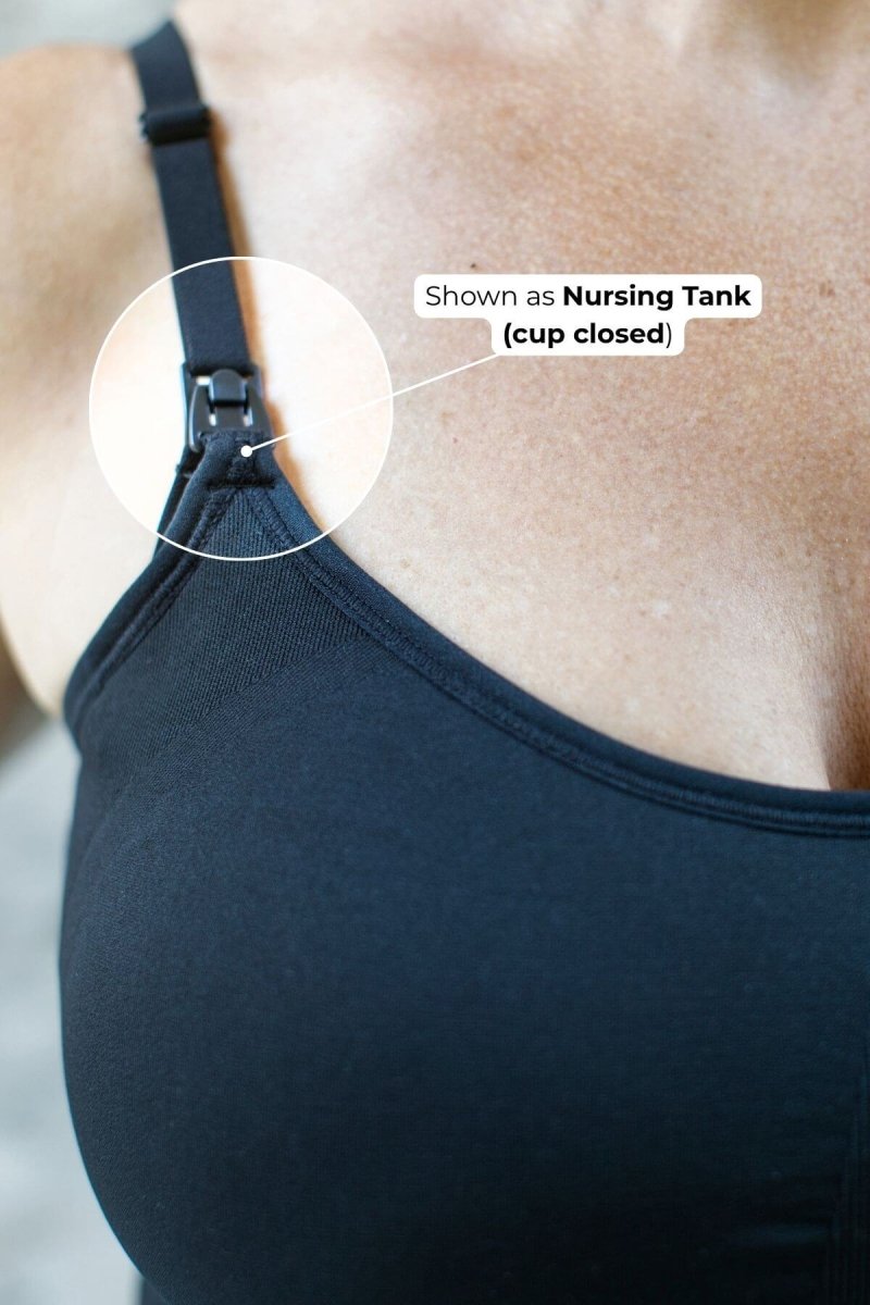 Stages Seamless™ Tank - Converts from Everyday Tank to Nursing Tank | Midnight - XS - Simple Wishes