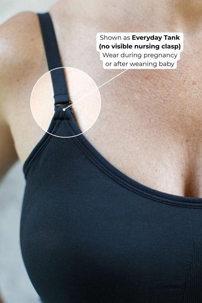 Stages Seamless™ Tank - Converts from Everyday Tank to Nursing Tank | Midnight - XS - Simple Wishes