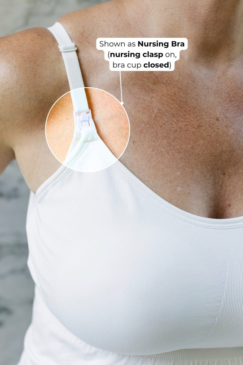 Stages Seamless™ Tank - Converts from Everyday Tank to Nursing Tank | Pearl - XS - Simple Wishes