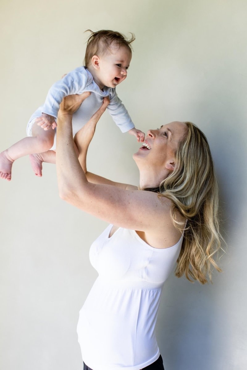 Stages Seamless™ Tank - Converts from Everyday Tank to Nursing Tank | Pearl - XS - Simple Wishes