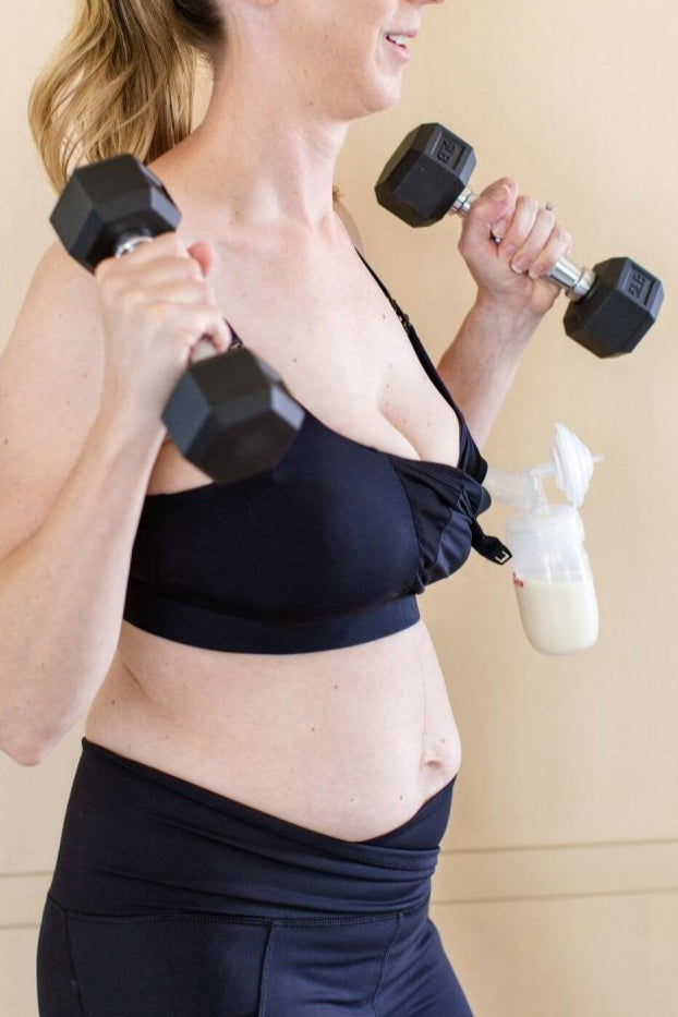 SuperMom Nursing & Pumping V Mesh Sports Bra - XS - Simple Wishes