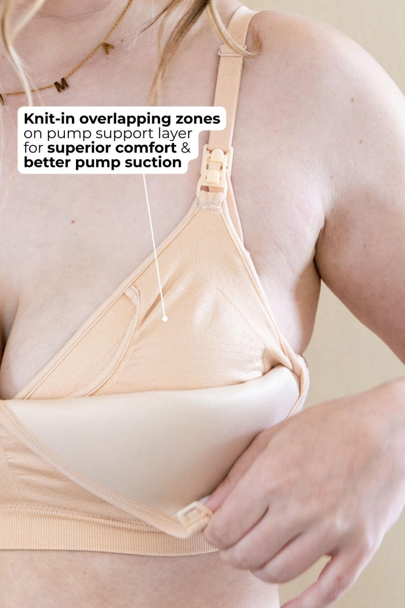 SuperMom® Silhouette Nursing & Pumping Seamless Bra - Fixed Pads - Simple Wishes