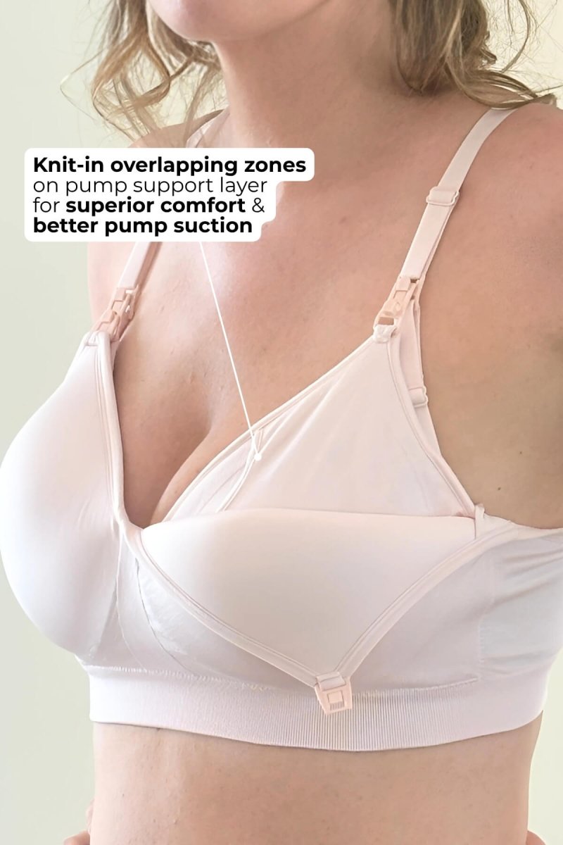 SuperMom® Silhouette Nursing & Pumping Seamless Bra - Fixed Pads - Simple Wishes