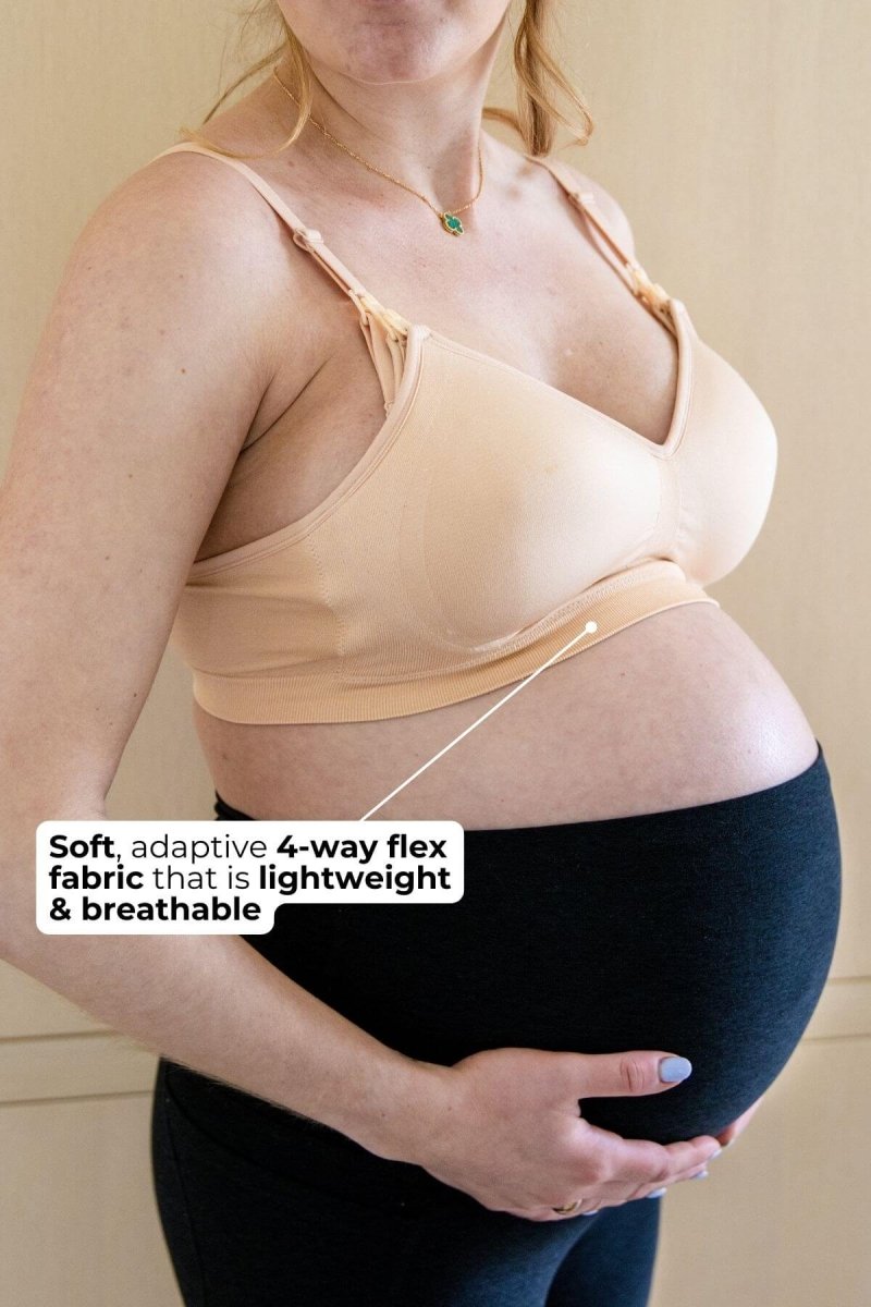 SuperMom® Silhouette Nursing & Pumping Seamless Bra - Fixed Pads - Simple Wishes