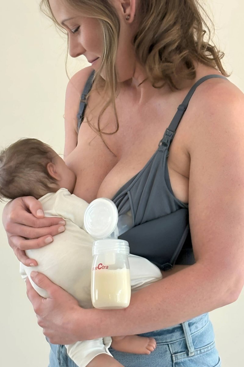 SuperMom® Silhouette Nursing & Pumping Seamless Bra - Fixed Pads - Simple Wishes