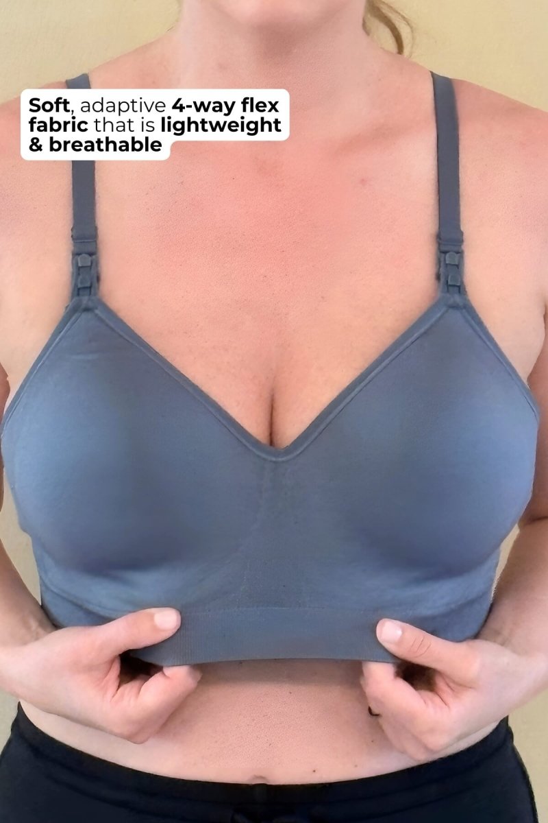 SuperMom® Silhouette Nursing & Pumping Seamless Bra - Fixed Pads - Simple Wishes