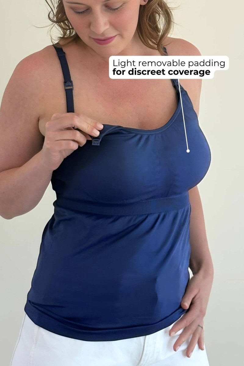 SuperMom® Silhouette Nursing & Pumping Seamless Tank - XS - Simple Wishes
