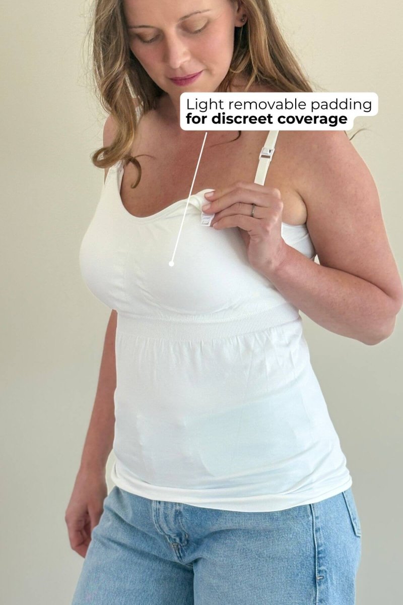 SuperMom® Silhouette Nursing & Pumping Seamless Tank - XS - Simple Wishes